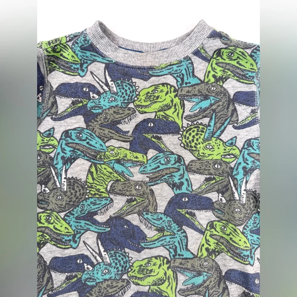 GYMBOREE Boys Dinosaur Sweatshirt 2T Fleece Pullover Playful Prehistoric Print‎